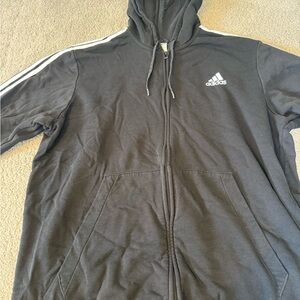 Adidas Men’s Black Hoodie with White Logo